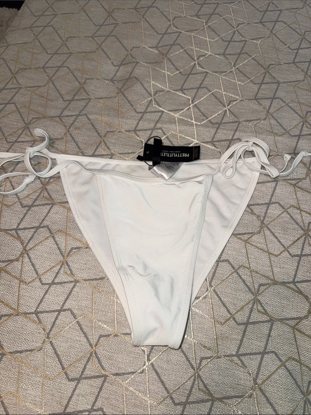 PrettyLittleThing White Tie-Side Bikini Bottoms